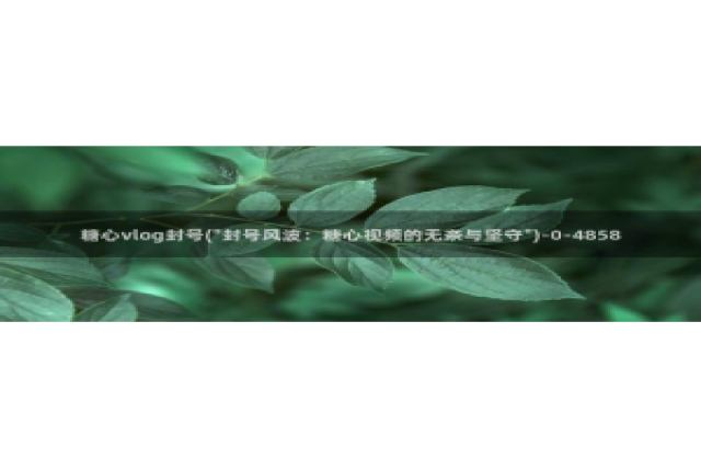 糖心vlog投稿收益：糖心vlog封号(\